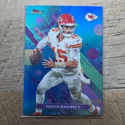 2025 Topps Finest Patrick Mahomes II Blue Refractor #58 025/200