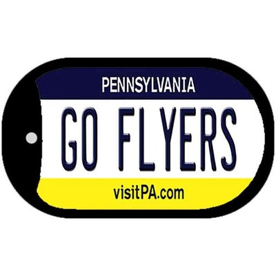 Go Flyers Novelty Metal Dog Tag Necklace 2'' x 1''