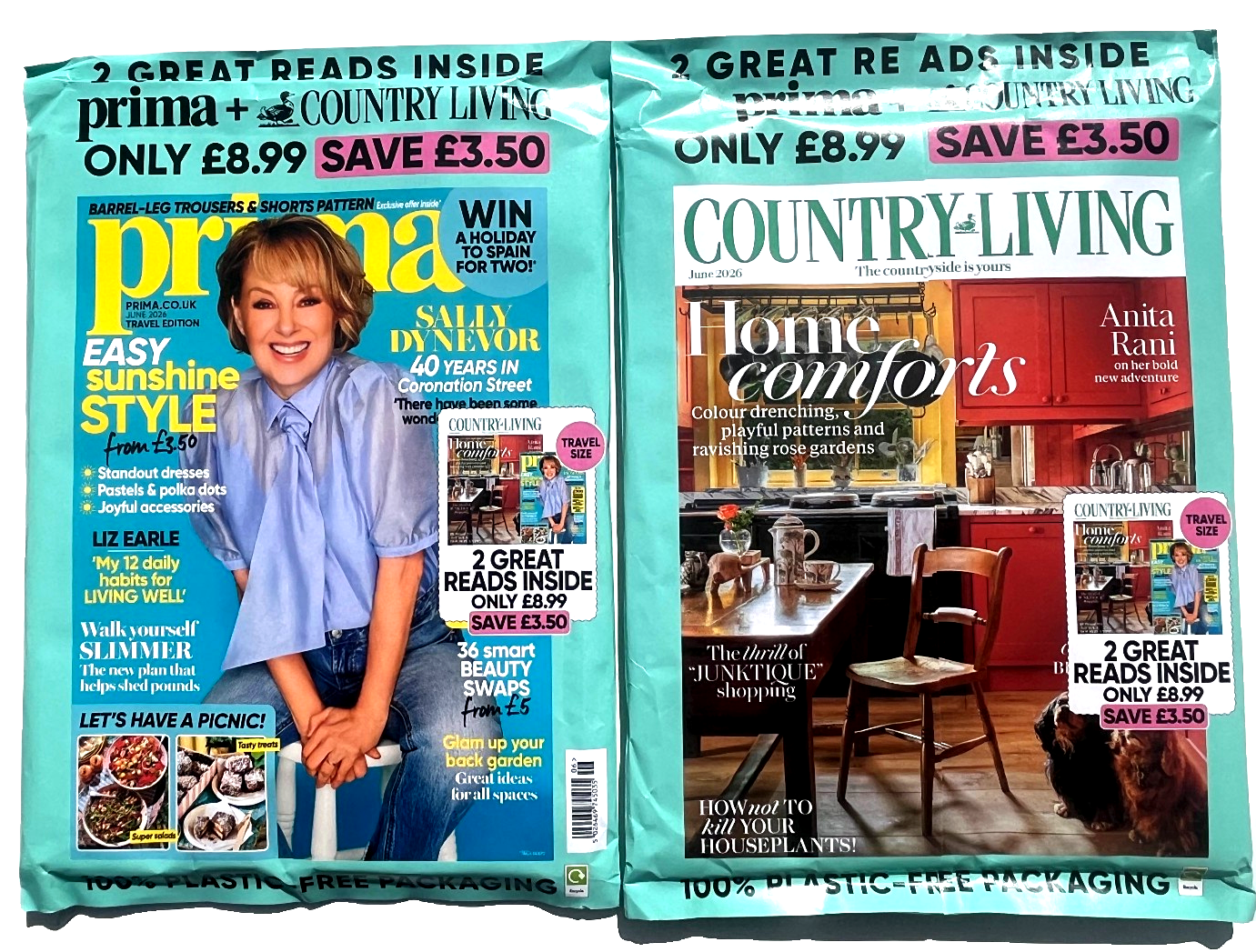 COUNTRY LIVING / PRIMA TWO MAGAZINE PACK JUNE 2026 ~ NEW ~