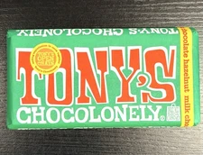 Tony’s Chocolonely Milk Chocolate Hazelnut Bar 6.35 Oz Exp 06/26/25