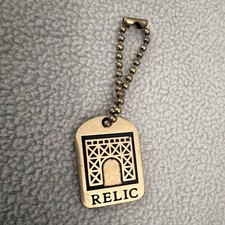 Relic Gold Tone Watch Fob / Charm Metal Tag w...