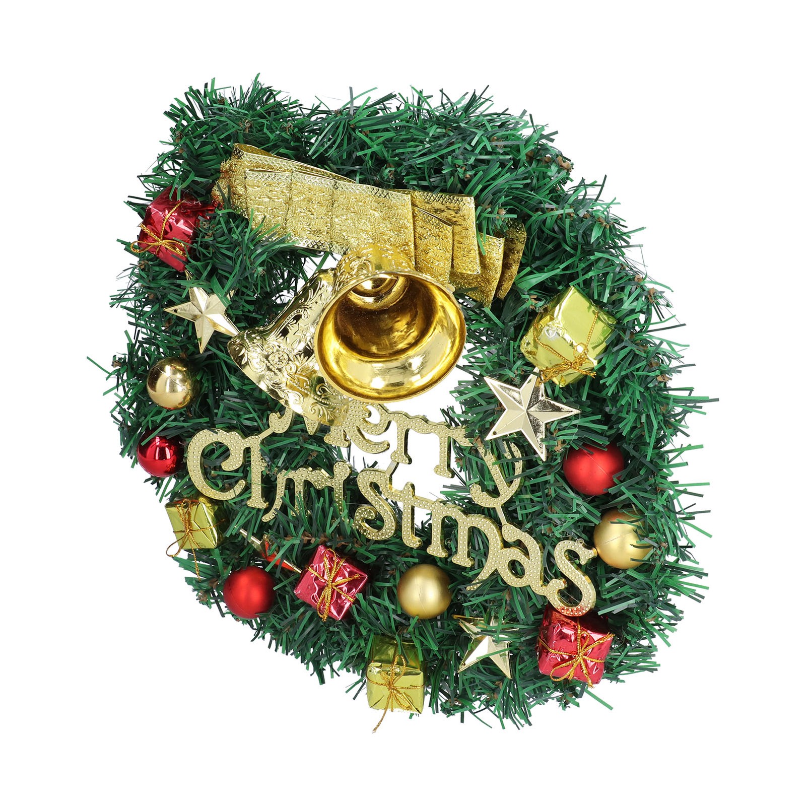 Lighted Christmas Wreath Festive Holiday Xmas Decoration 30x30cm For Front Door