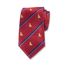 Men's Microfiber Woven Dogs Puppies Christmas Ties Standard Labrador-red