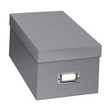 CD/DVD Storage Box 9 inches x 6.5 inches x 5.75 inches Gray