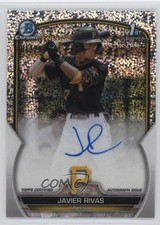 2023 Bowman Chrome Prospect Speckle Refractor /299 Javier Rivas Auto 04u9