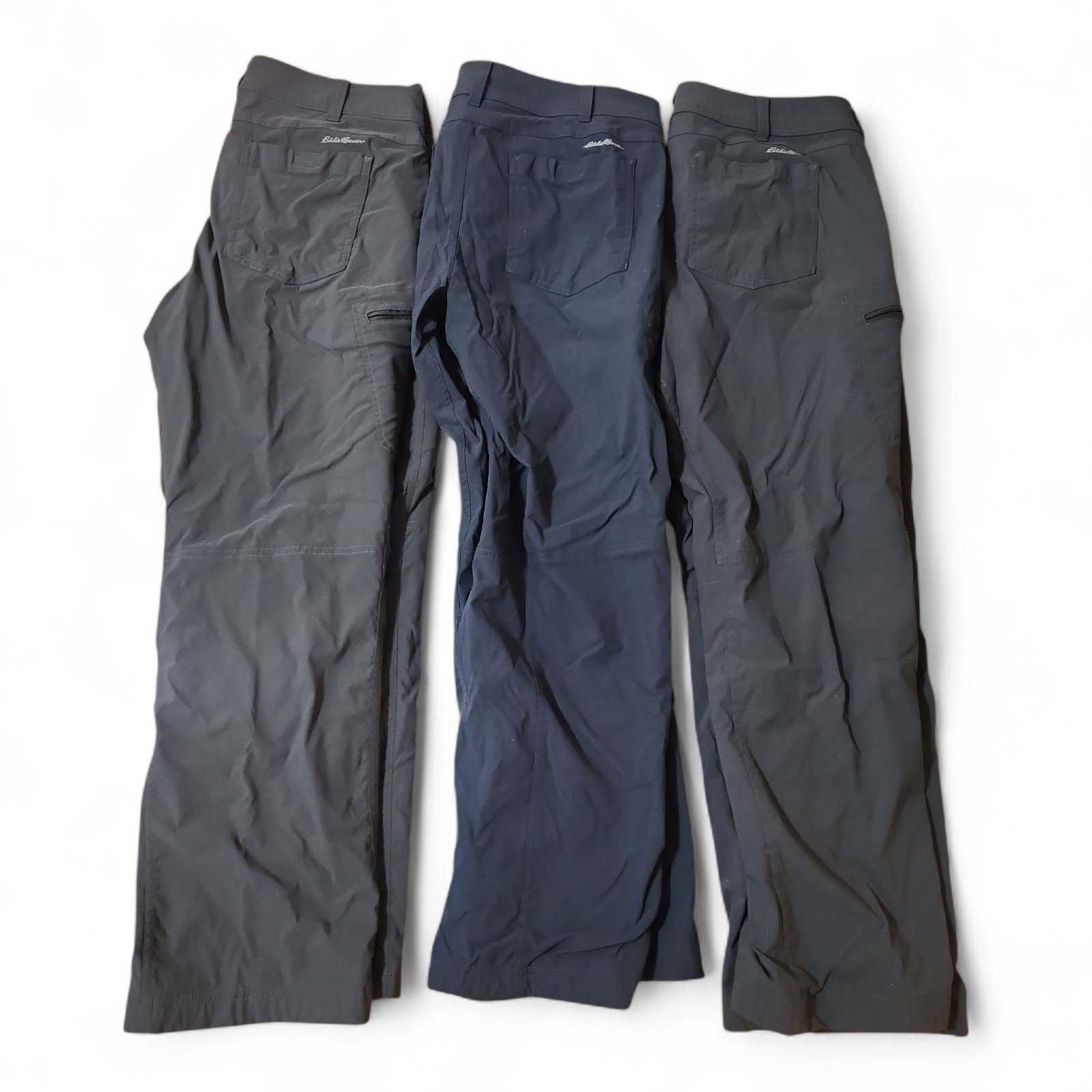 Eddie Bauer First Ascent Fleece Lined Cargo Pants 36x30 Lot Of 3 Navy Blue Gray