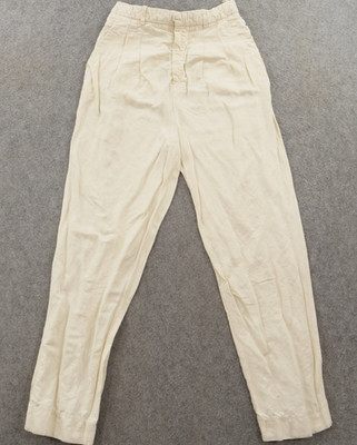 Marni Pants Womens 8 Commessa 38 beige Linen High Waist Relaxed Flat Front