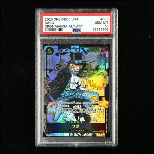 PSA 10 GEM MT 2023 One Piece JPN Sabo OP04-083 SR (Manga Alt Art)