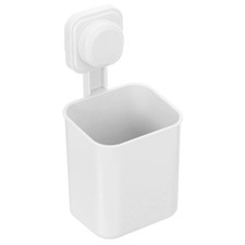 4" x 8" Wall Mounted Suction Toothbrush Holders for Bathroom White
