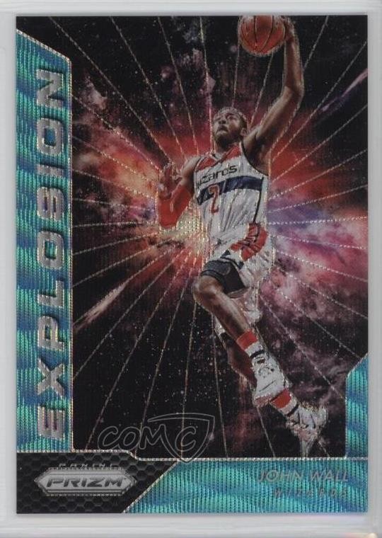 2016-17 Panini Prizm Explosion Teal Wave Prizm 18/25 John Wall #20 0q0