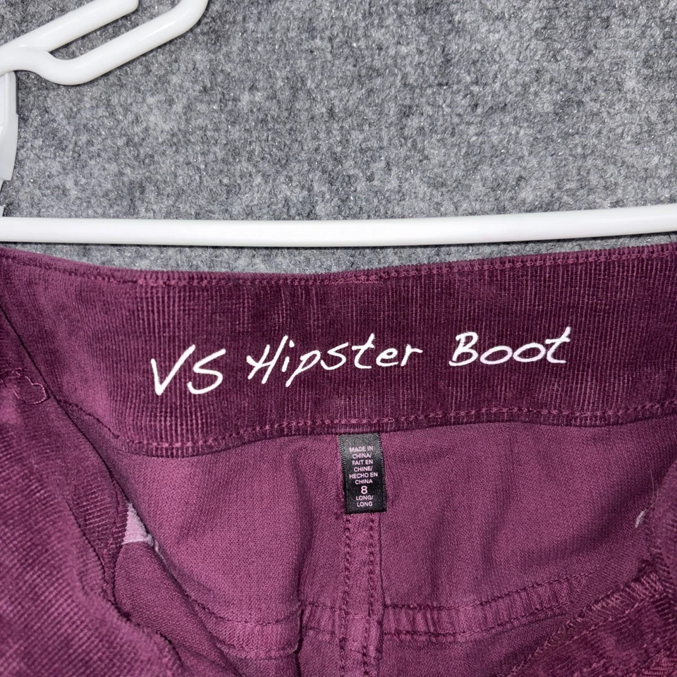 Pantalones de mezclilla London para mujer talla 8 largos púrpura pana bota hipster Foto 3 de 4