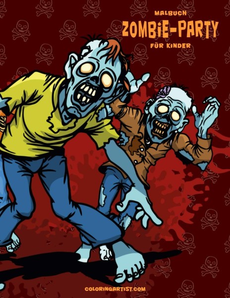 Malbuch Zombie-Party Kinder, Ausmalbuch, Kreativbuch, Spaß FüR Kids-image