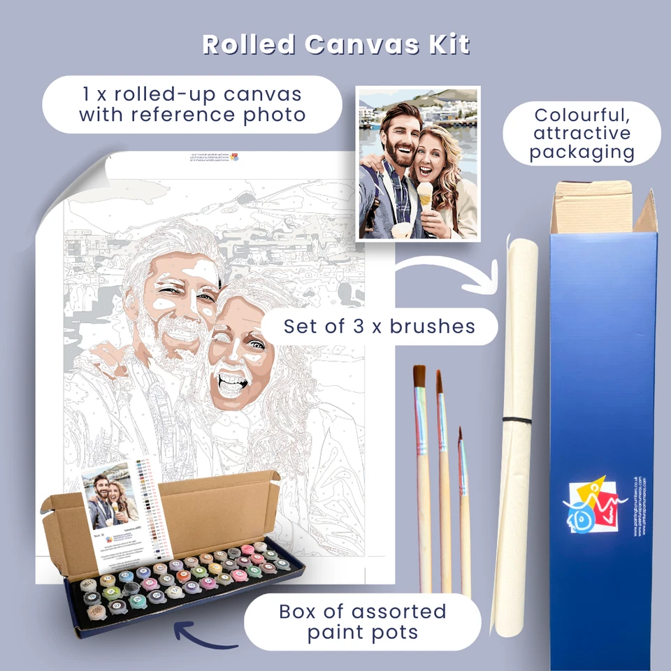 Custom Paint by Numbers UK  | Personalised DIY Kit | Free and Fast delivery - Image 3 of 4
