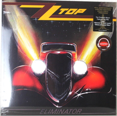 12'' LP  ZZ TOP - Eliminator - (Gold Nugget Colored) Limited Edition