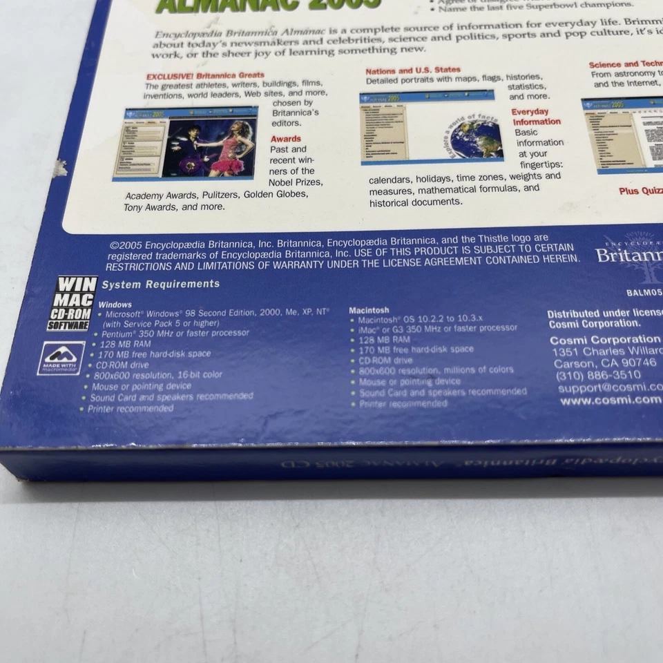 Britannica Almanac 2005 Win Mac (CD-Rom Software PC) - Image 3 of 4