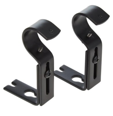 Amazon Basics Wandhalterungen schwarz - verstellbar 2er Set Metallhalterungen DR