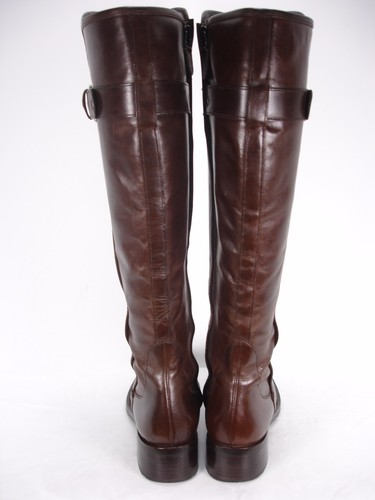 COLE HAAN INDRIA BROWN LEATHER SIDE ZIP KNEE HIGH RIDING BOOTS WOMEN'S 9 B - Picture 5 of 10
