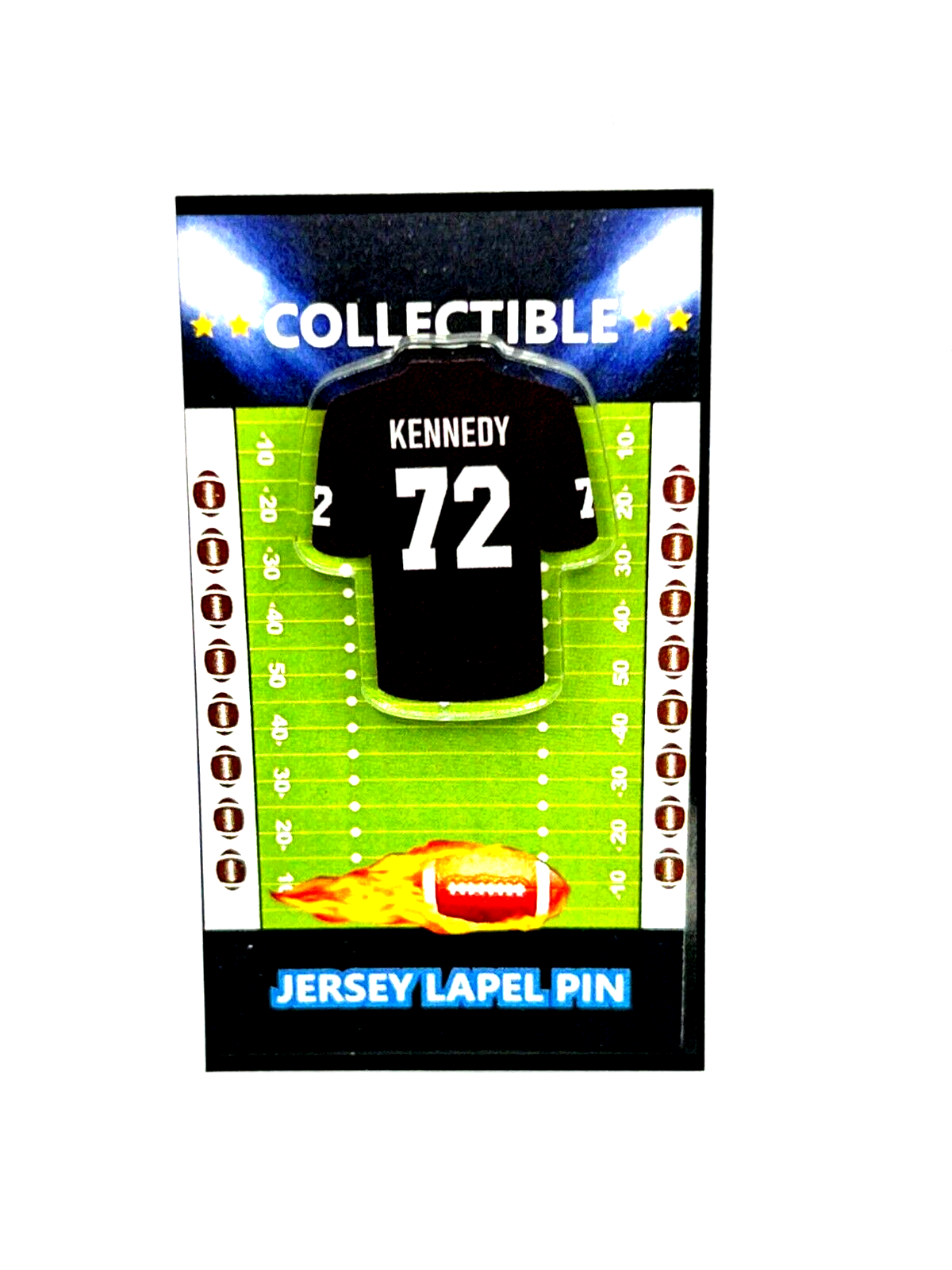 Las Vegas Raiders Lincoln Kennedy Lapel Pin - Black Hole Nation - Free Shipping