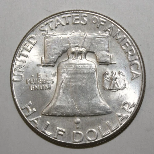 S11 -United States Franklin Half 50 Cents 1963 Brilliant Unc. Silver Coin **Nice