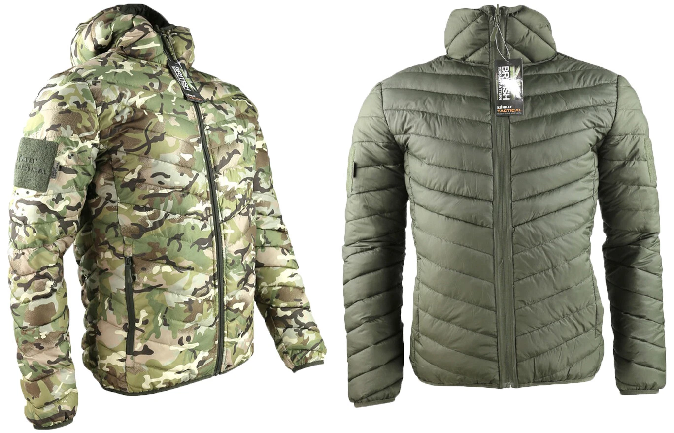 Xenon Tactical Hooded Mens Jacket BTP / Olive Reversible Military Bomber Coat