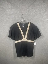 NEW CHEROKEE STUDIOS Ladies Scrub Top Black Size XL
