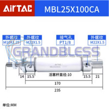 1PCS NEW Fit for AirTac Mini cylinder MBL25X100CA