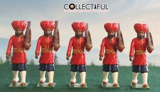 SOLDIERS OF THE WORLD LEAD SOLDIER SET X5 - SIKH INDIAN ARMY - BRITAINS SIZE  B4