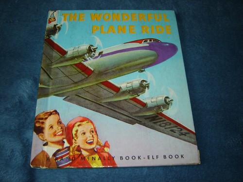The Wonderful Plane Ride Vintage 1949 Rand McNally Elf Book VG
