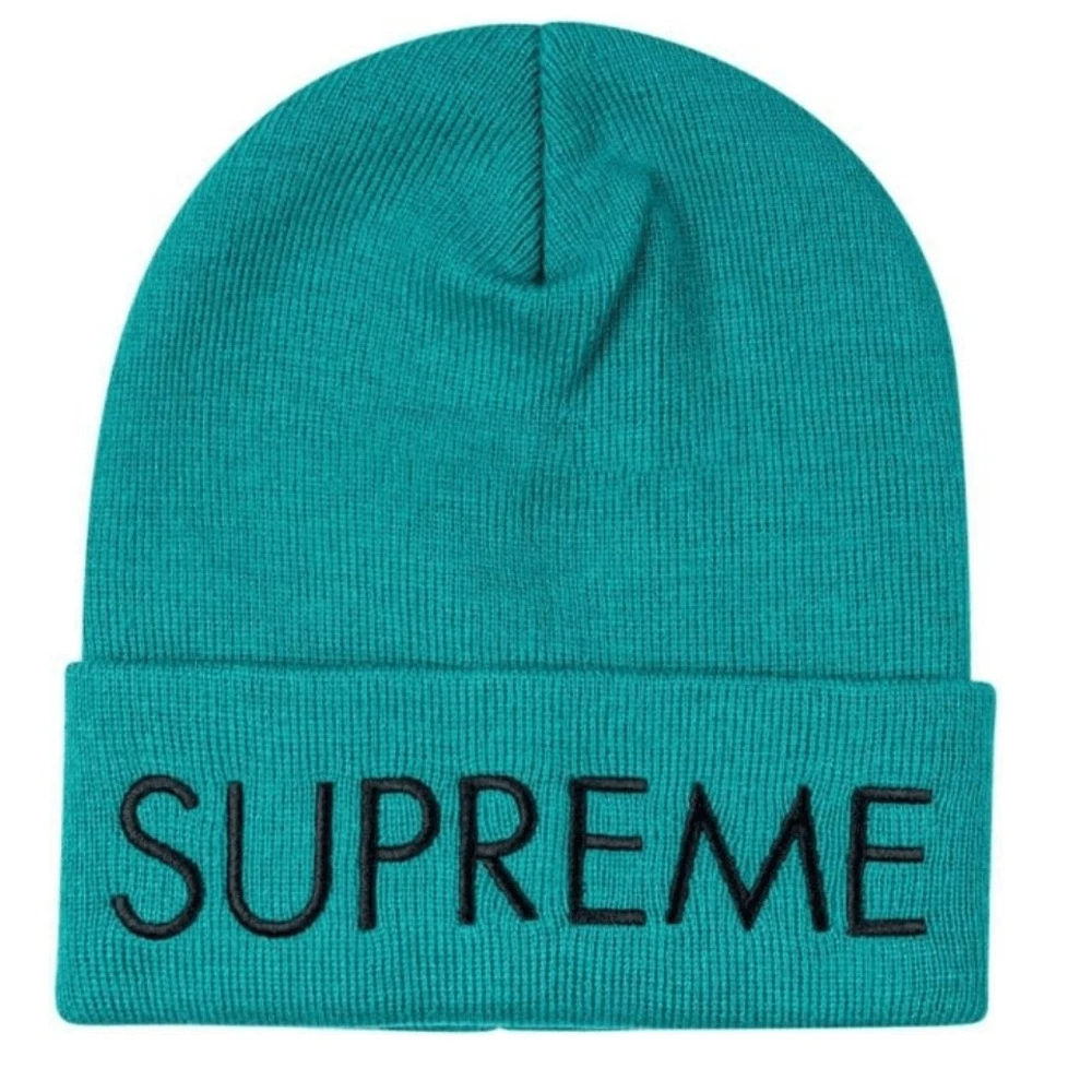 Beanie brodée logo Supreme Capital   bleu sarcelle. Taille unique. unisexe. EUC !