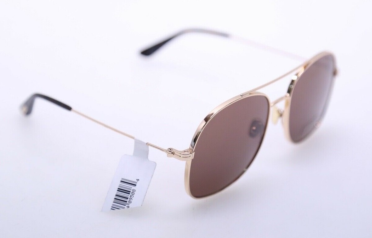 Tom Ford FT 0758 28E TF758 Delilah Shiny Rose Gold/Brown 