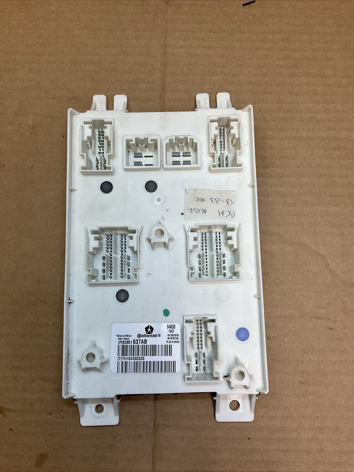 14-17 Maserati Ghibli BCM Body Computer Control Module Unit 68226670AA OEM
