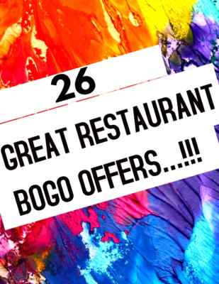Nationwide Restaurant Discount Card - 26 Restaurants - ....Buy 3 Get 1 FREE,,,!!