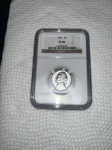 1951 Jefferson Nickel PF68 NGC Certified
