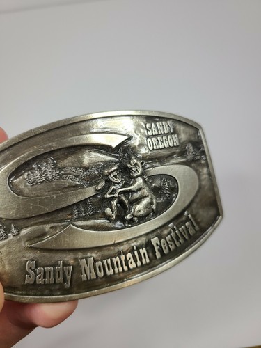 SANDY, OREGON 1980, SISKIYOU BUCKLE COMPAN, SANDY MOUNTAIN FESTIVAL RARO, U.S.A. - Foto 3 di 7
