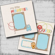 My Little Monster - 2 Premade Scrapbook Pages - EZ Layout 5846