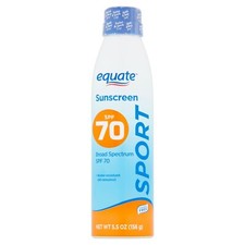 Equate Sport Broad Spectrum Sunscreen Spray SPF 70 5.5 oz 156 g 
