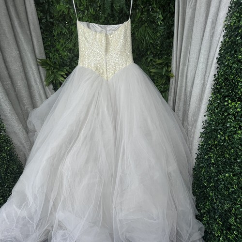 OLEG CASSINI Wedding Dress 8 Sparkle White Princess Cinderella Gown Fluffy C099 - Picture 11 of 20
