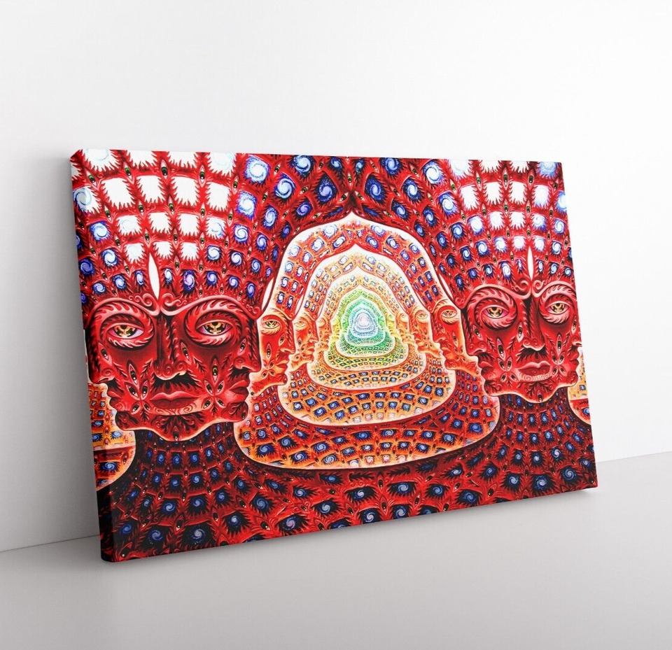 Trippy Psychedelic Wall Art Print on Framed Canvas Bedroom Decor | DMT ...