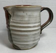 Art Pottery Creamer, Gravy Or Small Pitcher. Beautiful Glaze. Signed