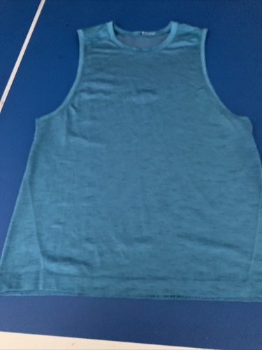 Lululemon Gym Shirt Mens Blue Vent Tech Stretch Small - Picture 5 of 6