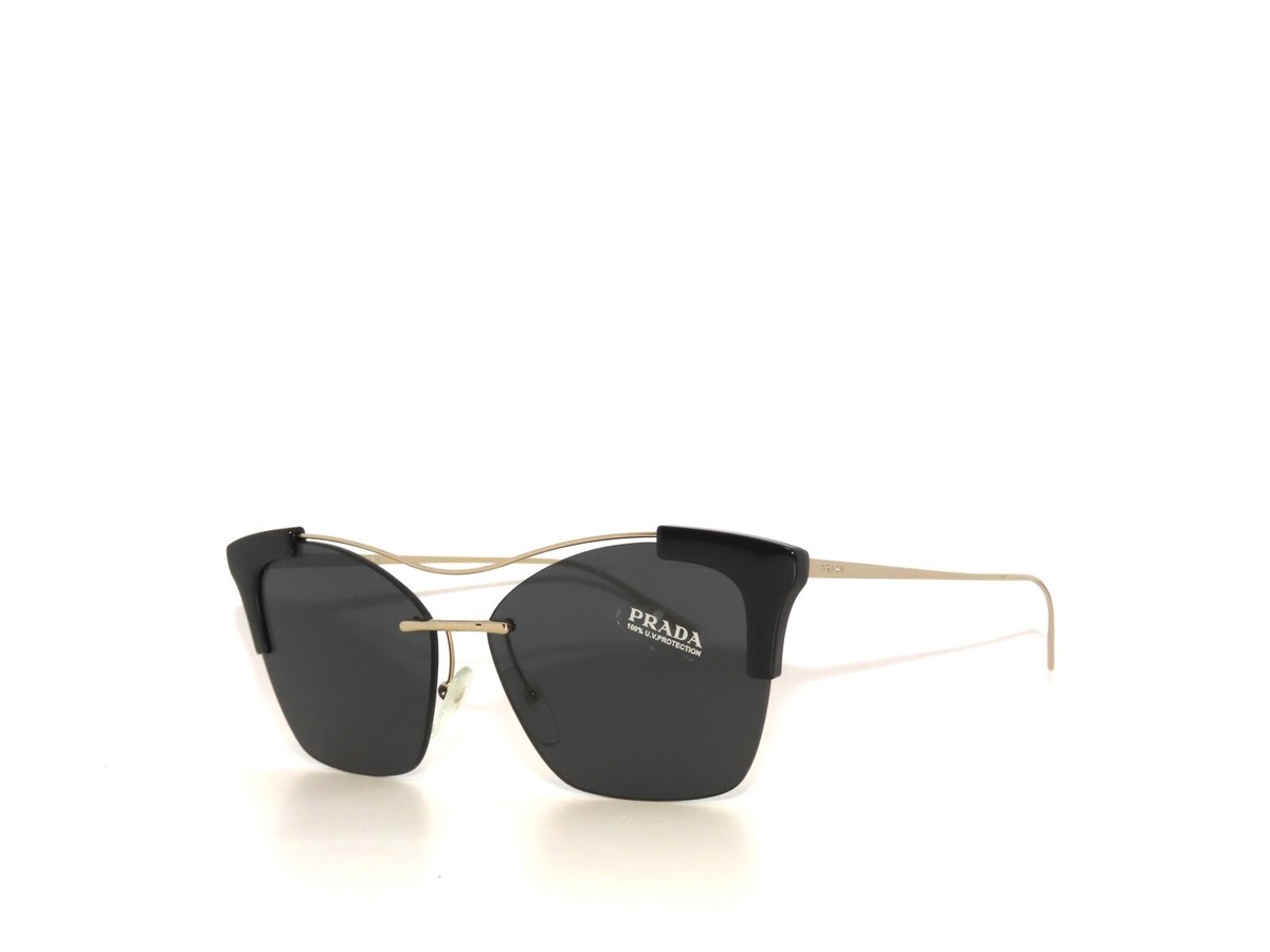 Prada 21US 21 KUI5S0 Pale Gold Black Dark Gray Sunglasses PR21US | eBay