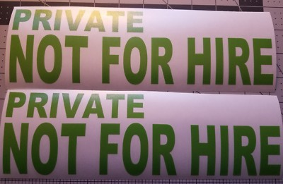 #ad Not for Hire Decals Vinyl Lettering 3.quot; x 10.quot; Commercial Truck not for hire $3.99