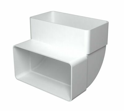 Rechteckkanal Vertikalbogen 60 mm x 204 mm / 90 Grad Kanal Rohrverbinder