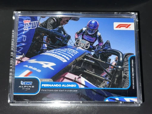 Fernando Alonso 2022 F1 TOPPS NOW 31 First Front-Row Start in a Decade