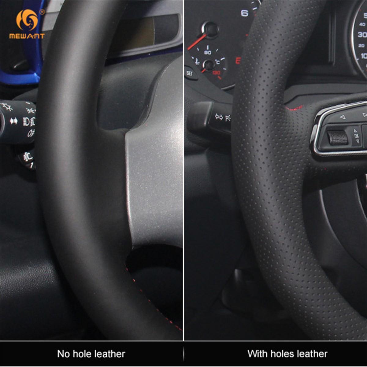 MEWANT Black PU Leather Steering Wheel Cover For Mazda 3, 5, CX7, CX9