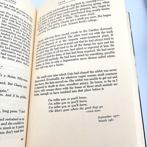 Cujo-A Novel By Stephen King 1981 Hardback First Book Club Edition W/Dust Jacket - Picture 12 of 22