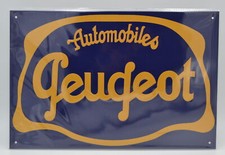 Plaque En Fer Blanc " AUTOMOBILES PEUGEOT "