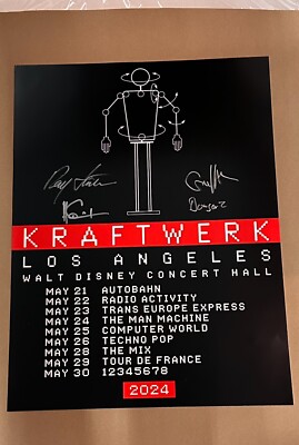 Kraftwerk Band Signed Poster Walt Disney Concert Hall 2024 | eBay