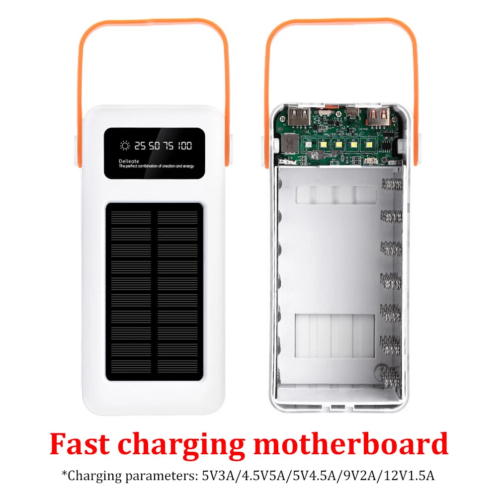 Power Bank DIY Case Kit with 21x18650 Battery Support Fast Charging Detachable Shell Box for Custom Builds