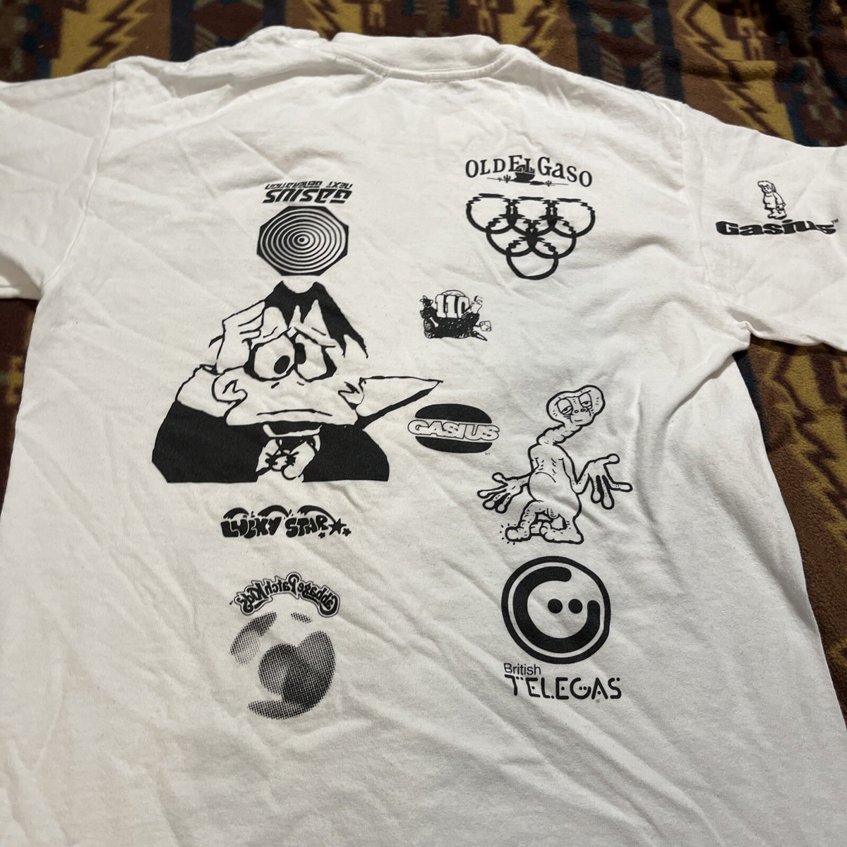 Gasius Graphic Tee Shirt S Street Skate Design White UK | eBay